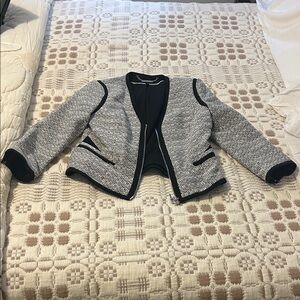 White House Black Market Black and Gray Blazer